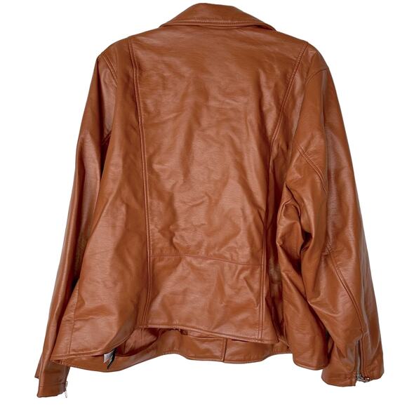 Torrid Vegan Motorcycle Style Jacket - Cognac - Picture 8 of 8